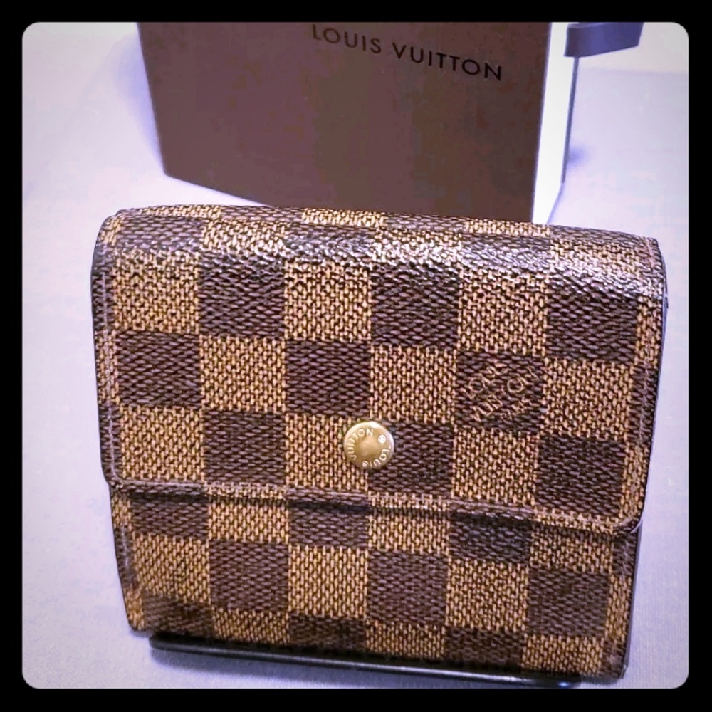 LOUIS VUITTON Elise Damier Ebene Bifold Wallet